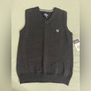 Boys 10/12 Black V-Neck Pullover Sweater Vest